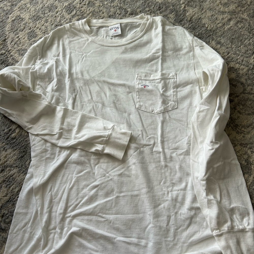 Noah NYC White Long Sleeve Tee